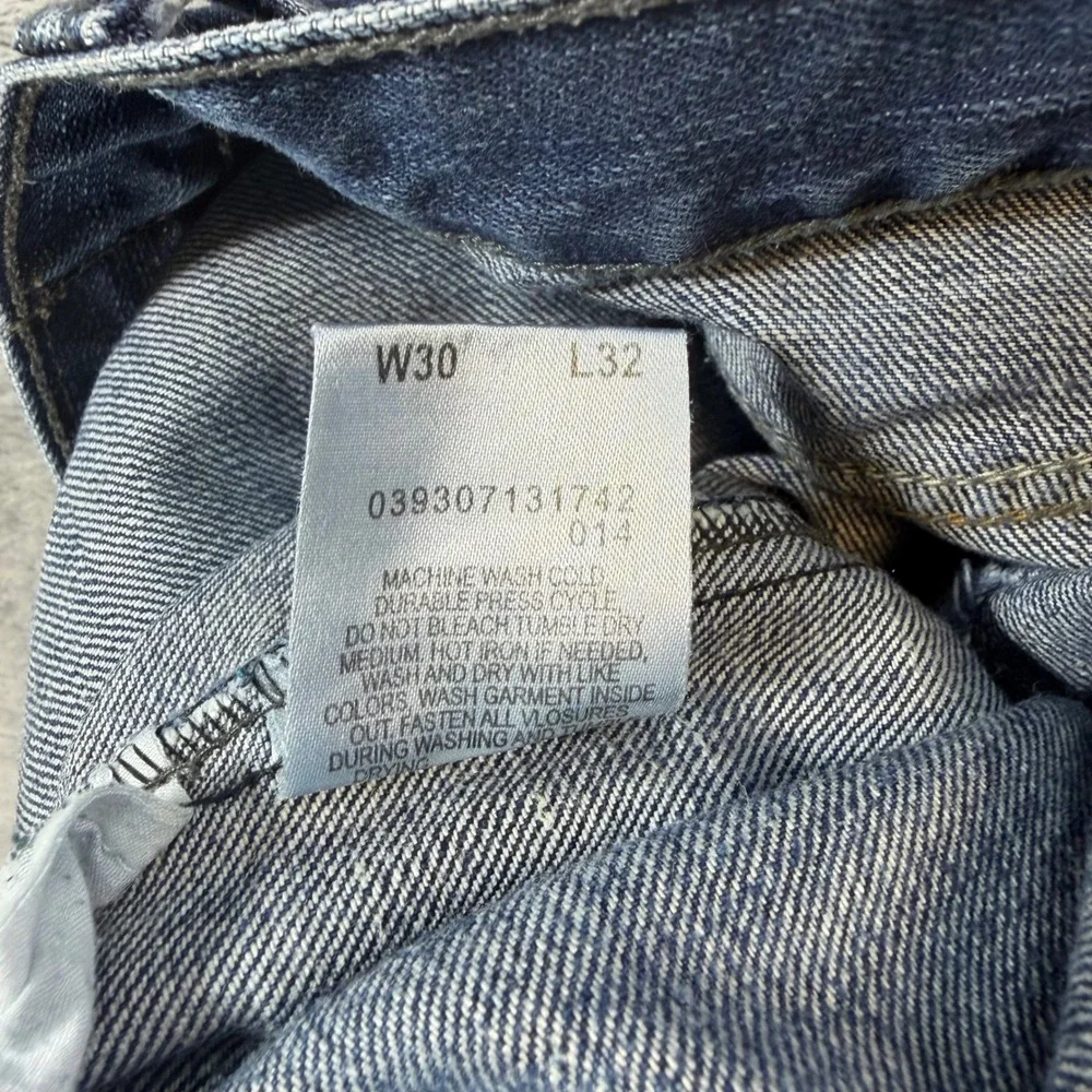 Vintage Levi's 501 Loose Straight Jeans Men's Size 30x30 Blue Coca Cola Patch
